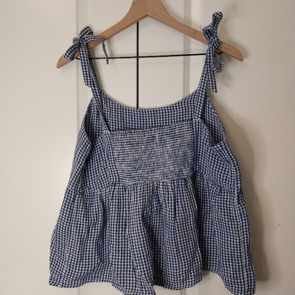 Tie-Shoulder Babydoll Swing Blouse - Picture 3 of 4